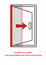 Schraub - Klebesystem Fliegengitter flache Laufschiene – Bild 2